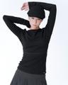 Sheer long sleeves BLACK