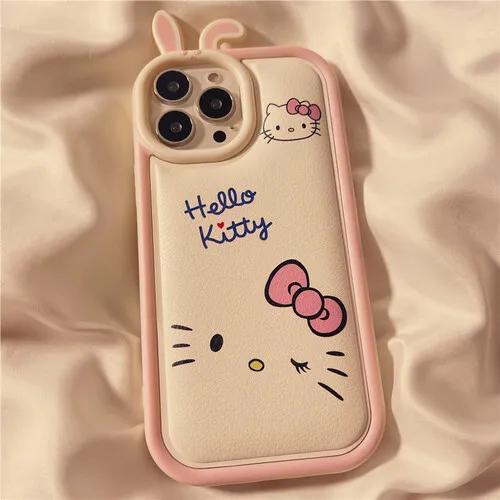 귀여운 키치한 신기한 특이한 웃긴있고 만화 KT 고양이 아이폰 14 케이스