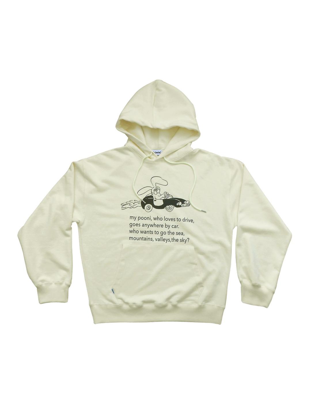 (made) pooni car  hoodie_lemon