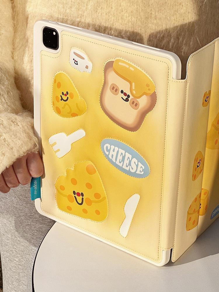 수심 Cheese ipad case 치즈 아이패드 케이스 패딩 귀여운 유니크