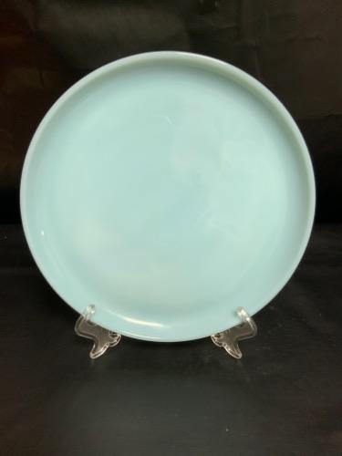 파이어 킹 "청록색 블루\" 디너 플레이트 Fire King \"Turquoise Blue\" Dinner Plate circa 1950