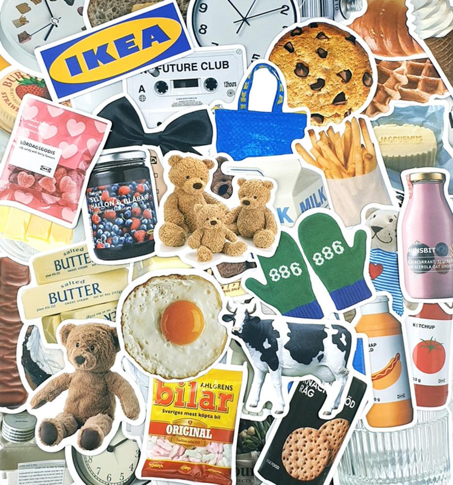 귀여운 다꾸스티커 세트 음식 인형 다이어리꾸미기 하이틴 노트북 핸드폰 인스