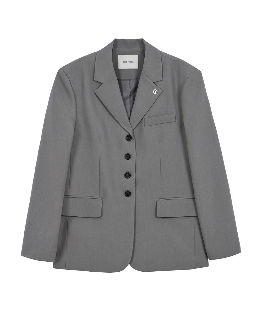 Four Button Overfit Jacket [Gray]