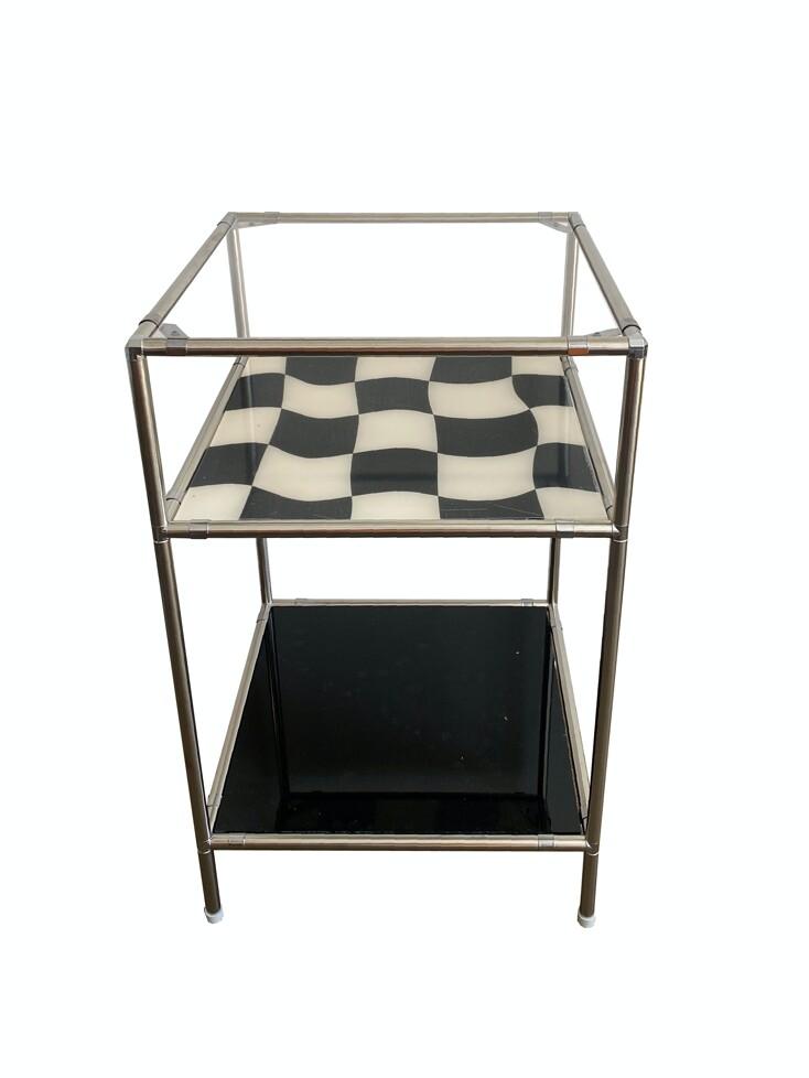 Checkerboard Glass Shelf