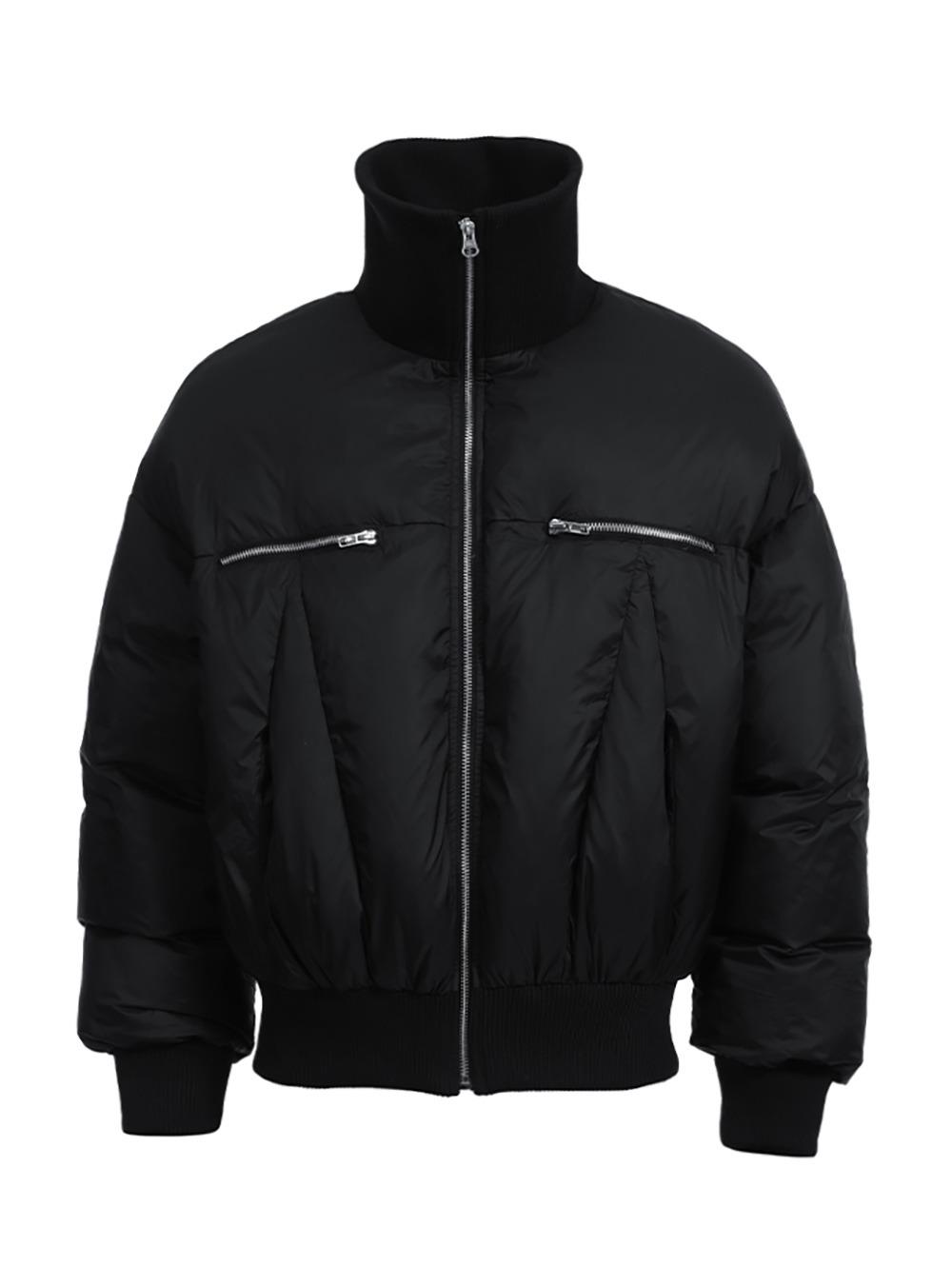 Zipper High Collar Puffer Jacket
