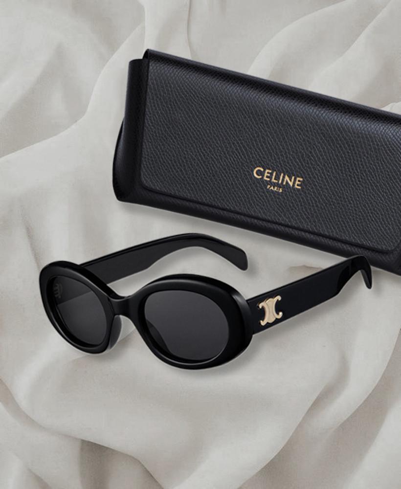 셀린느 트리오페 트리옹프 선글라스 오벌 01 블랙 4S194CPLB