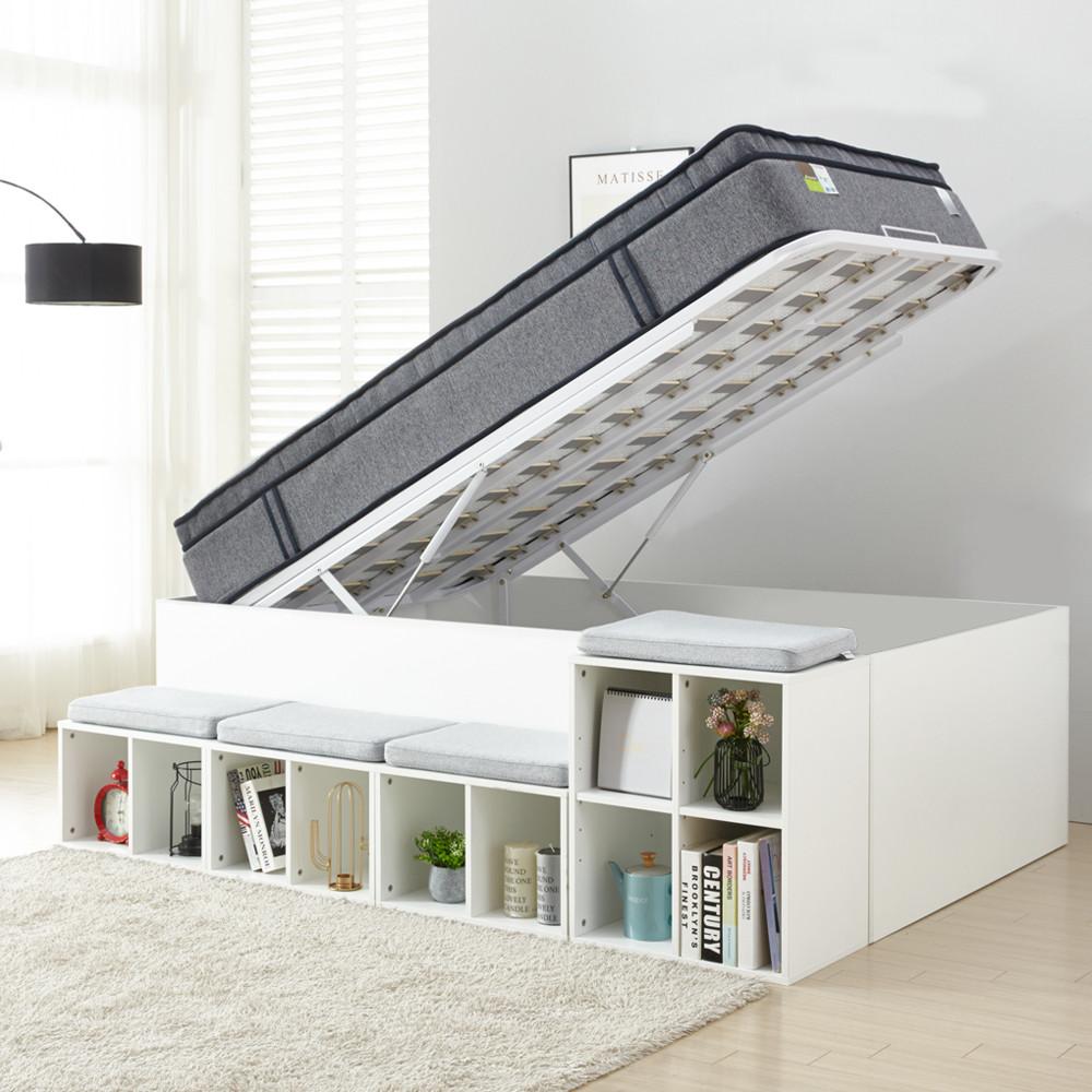 스스디 리프트업 수납침대 프레임(공간박스미포함 / 매트미포함)