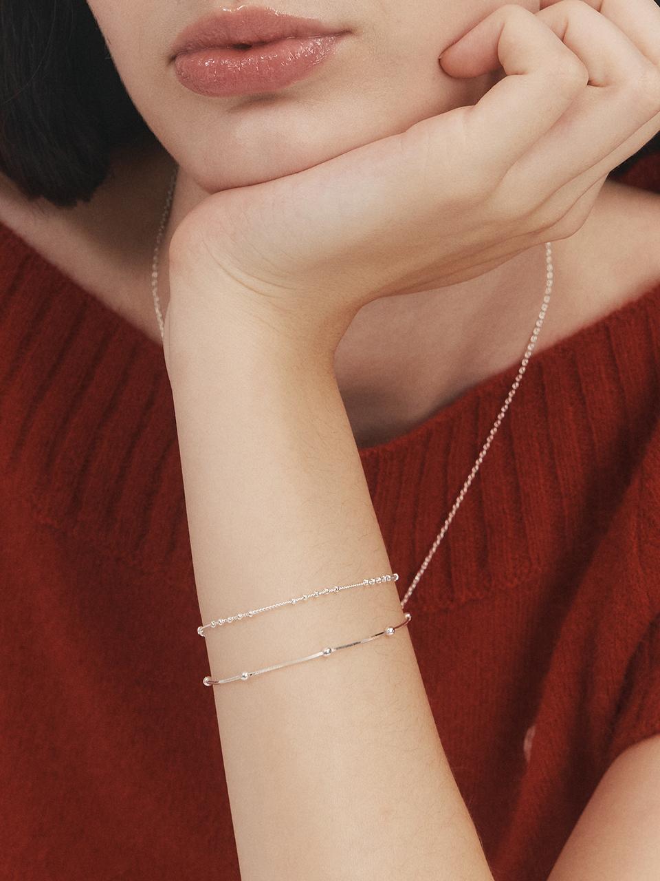 앵브록스 [셀럽 착용] layered ball bracelet