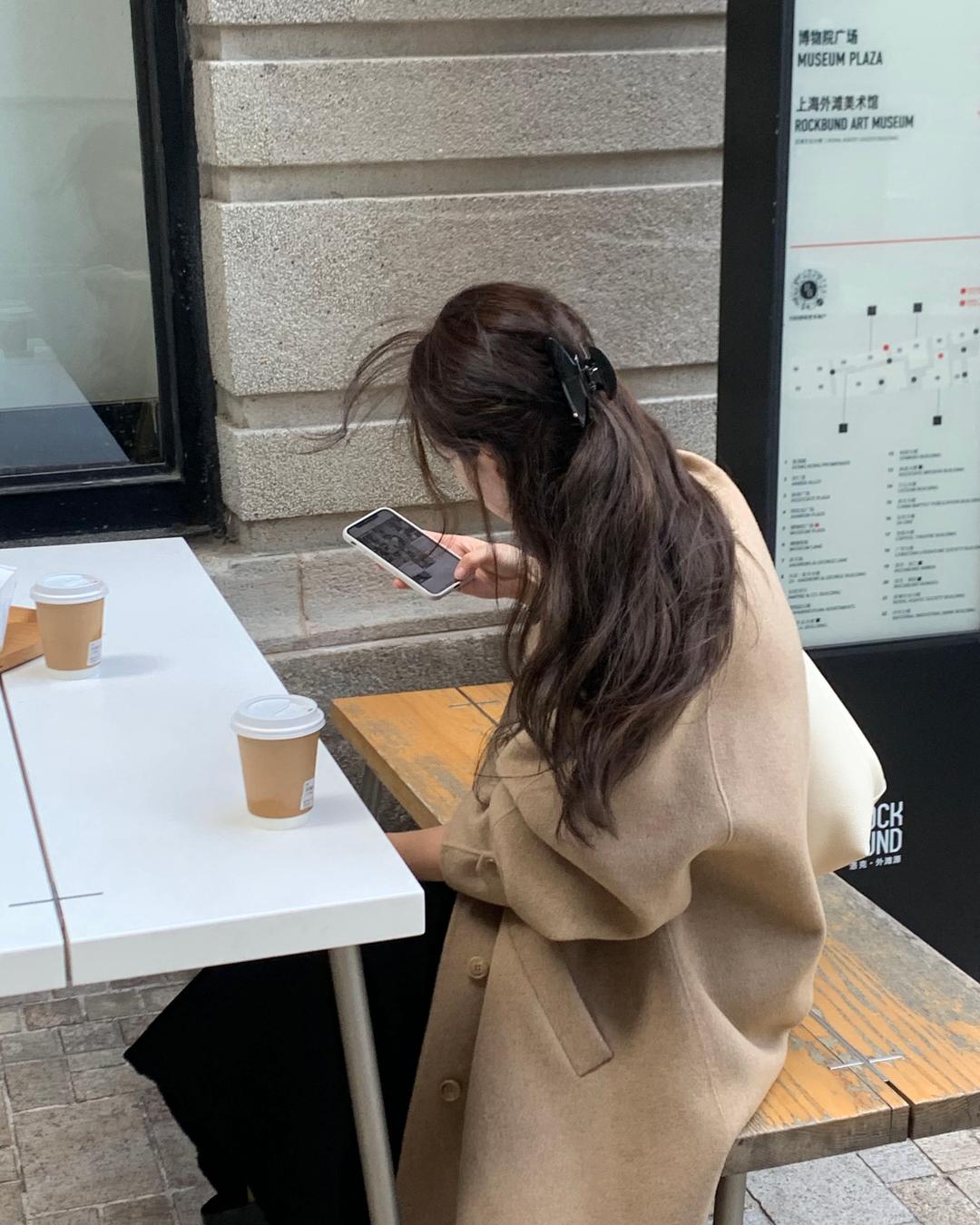 Flare cashmere handmade coat