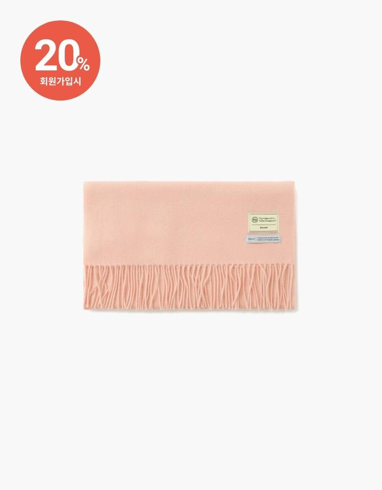 [PRE-ORDER 9/13~9/19][강민경 착용] cashmere wool blended muffler (baby pink)