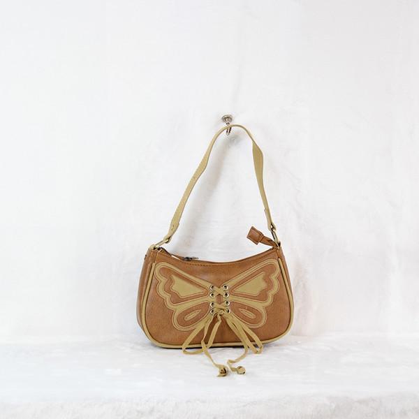 [오브오브]leather butterfly hand bag