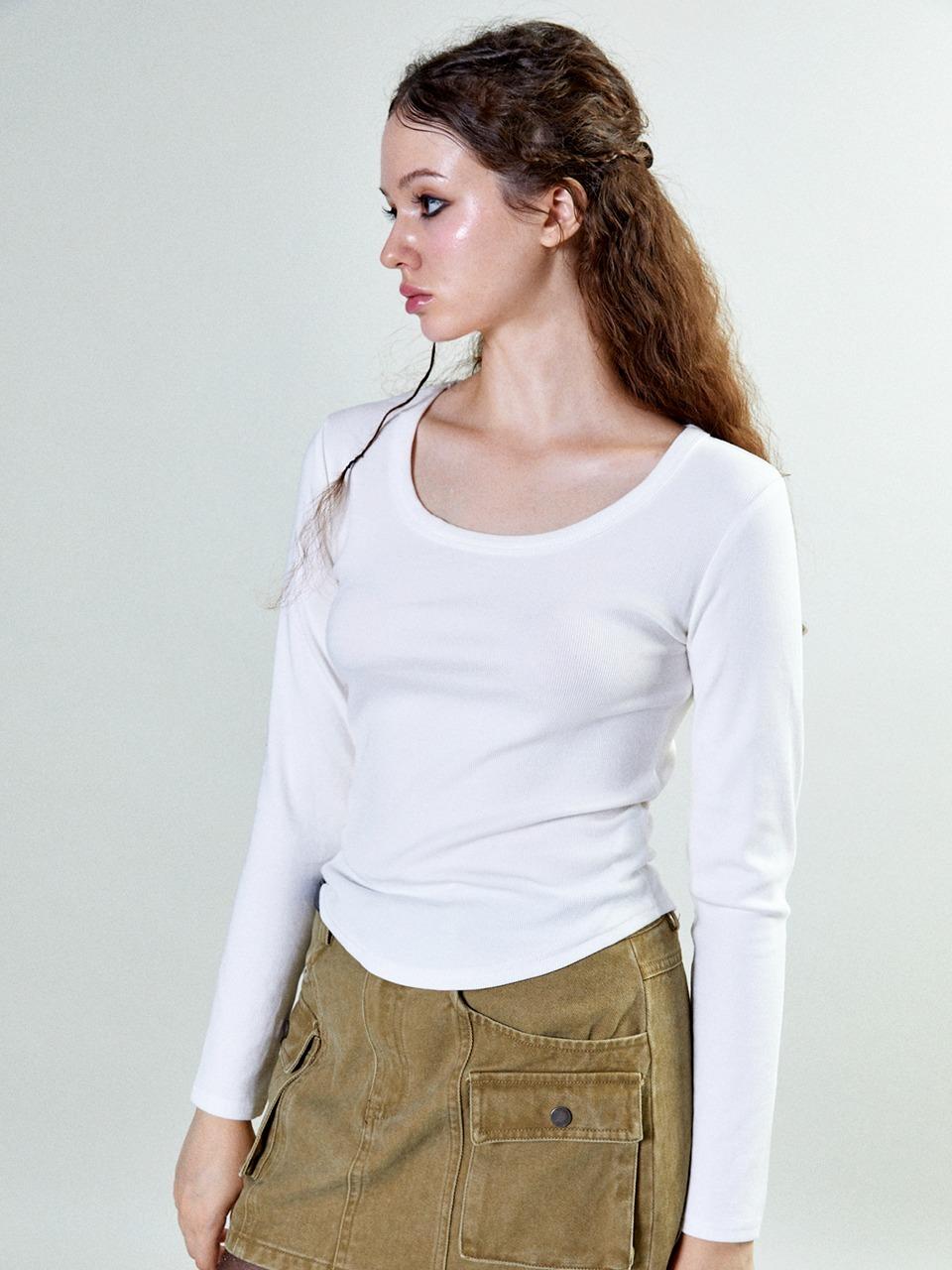 Simple Round Tshirt (WHITE)