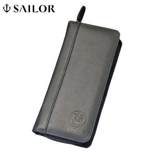 세일러 펜케이스 가죽 3구 블랙