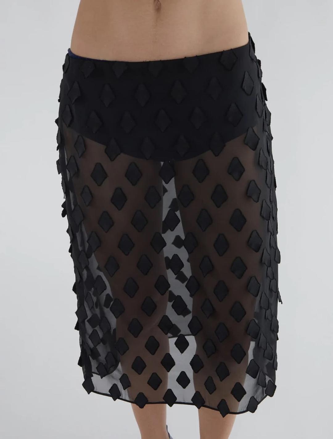 [36]팔로마울 TRIS 시어 미디 스커트 | 후루츠패밀리