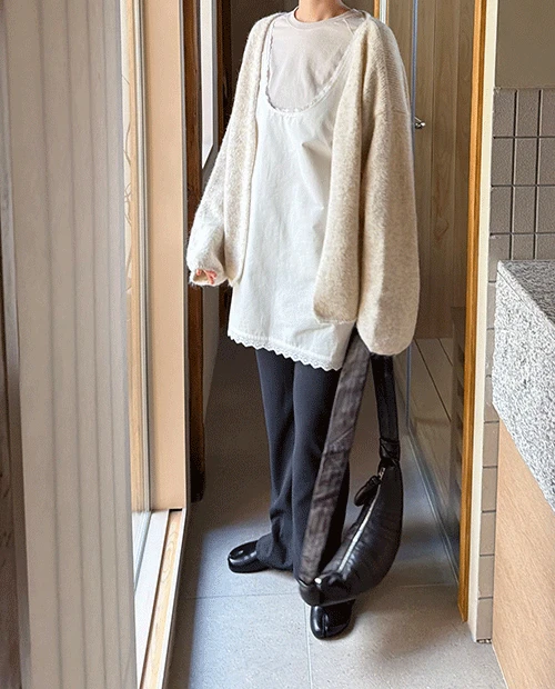 pure lace mini dress/ 2color