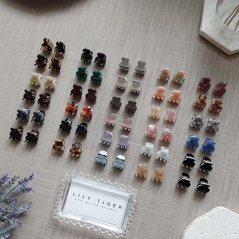 프랑스핀 미니 집게핀 31컬러 (2개1쌍)