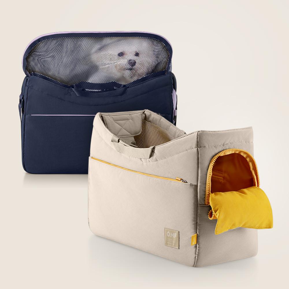 마이플러피 강아지 이동가방 애견 슬링백 기내용 업백 M