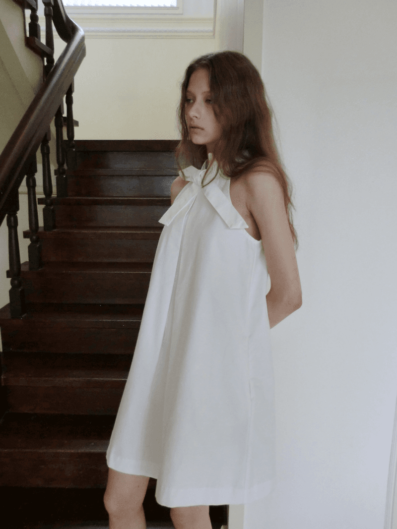 Souissi Bow Tie Dress Ivory (3rd)