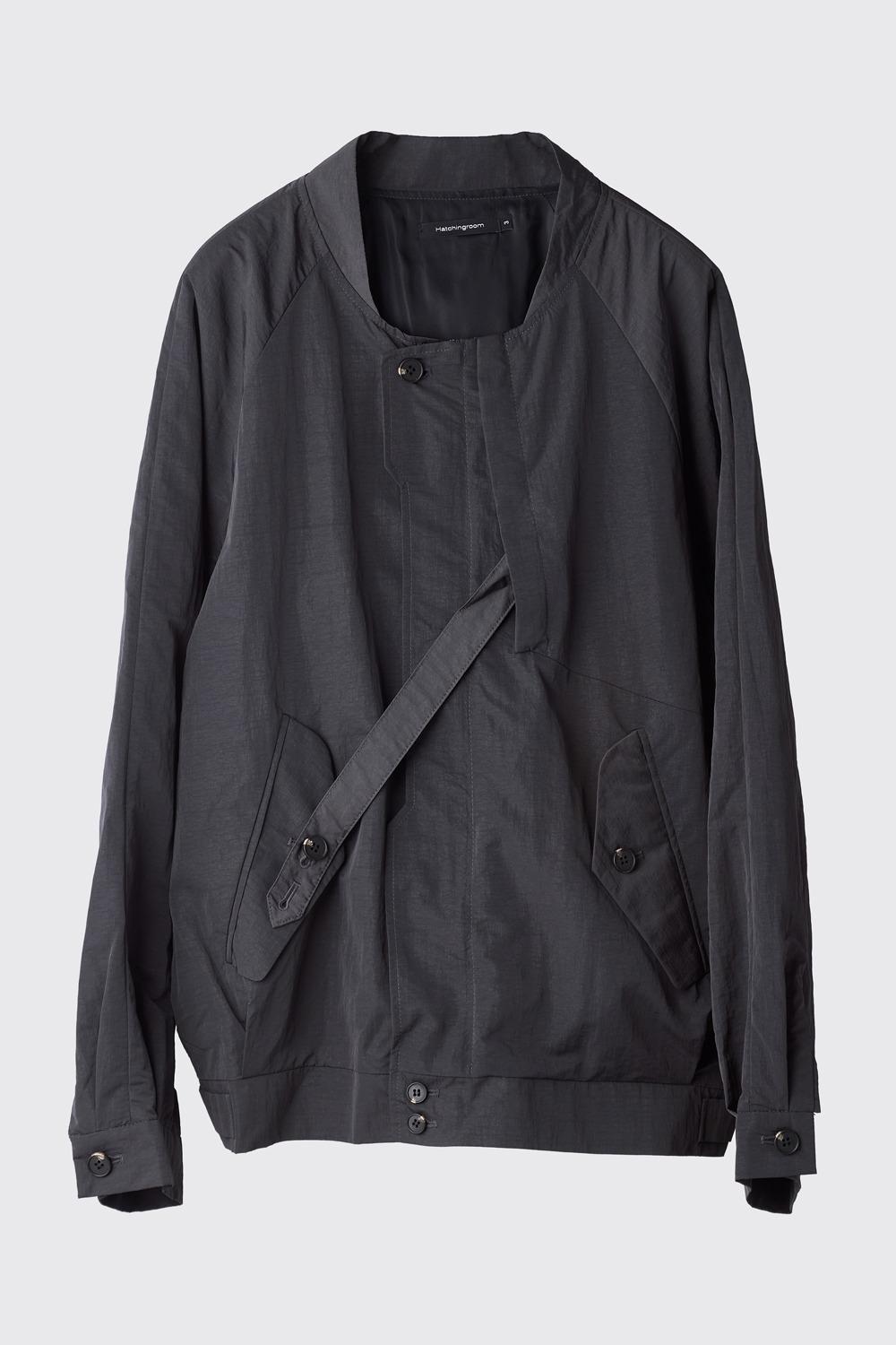 Non Collar Jacket Charcoal