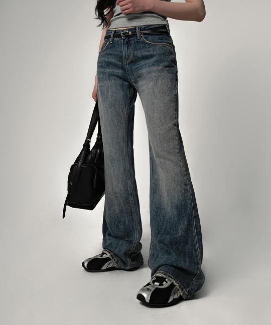 누아뮤트 오드텟 빈티지 부츠컷 데님 팬츠 OOTJ VINTAGE BOOTCUT DENIM PANTS