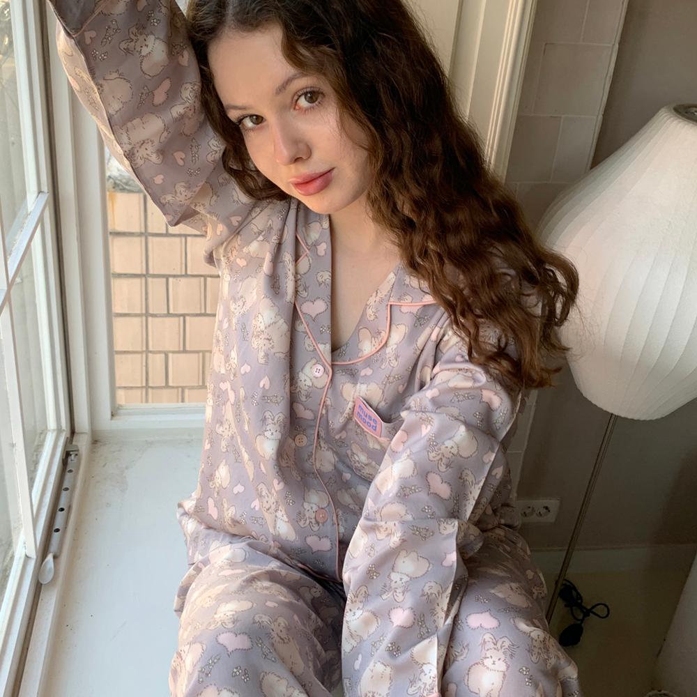 [9차/4.17이내예약배송][40수면모달] soft love bunny 잠옷