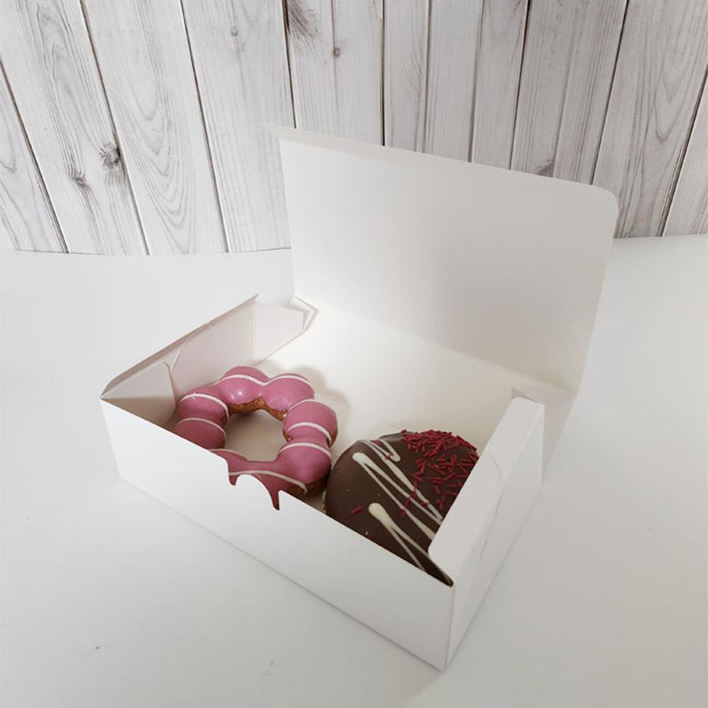 화이트 도너츠 상자(미니 21x12x6cm 10장) 도너츠2개포장 쿠키박스