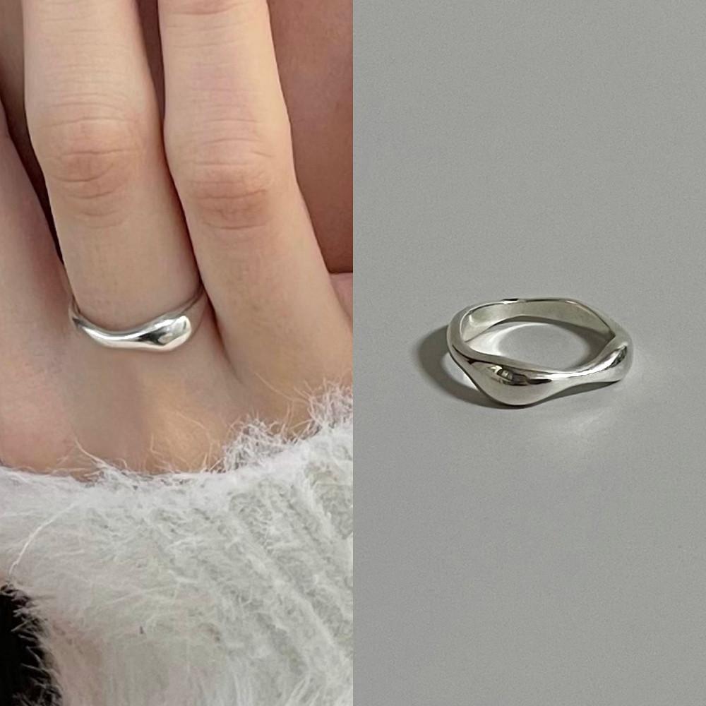 silver925 볼륨 롤 웨이브 반지