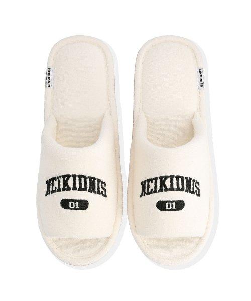 바시티 타월 룸슈즈 아이보리