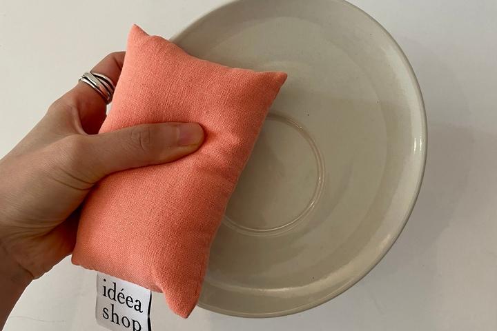 Stitch pot holder - peach 주방장갑