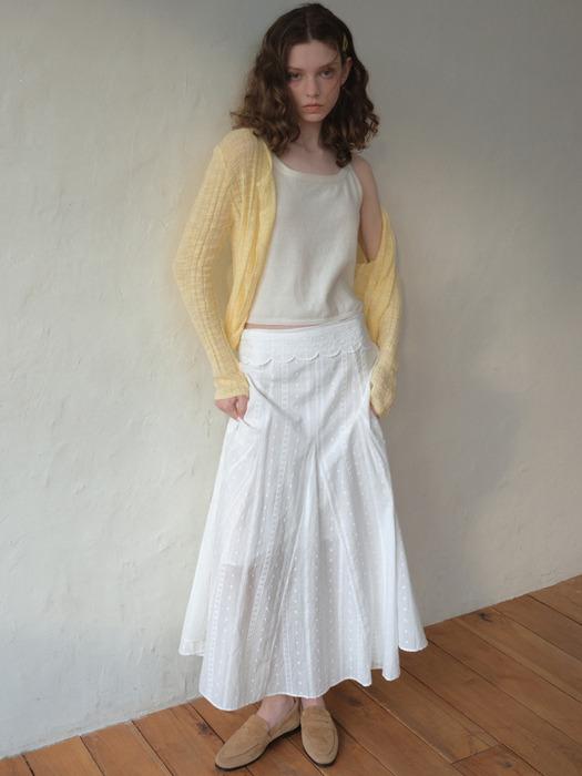 Lace Waist Long Skirt_White(O26SK03)