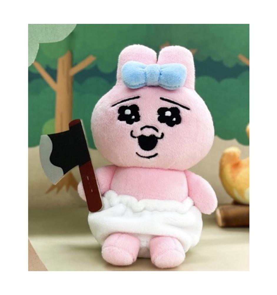 오빤쮸 우사기 도끼든 빤쮸토끼 마스코트홀더 키홀더