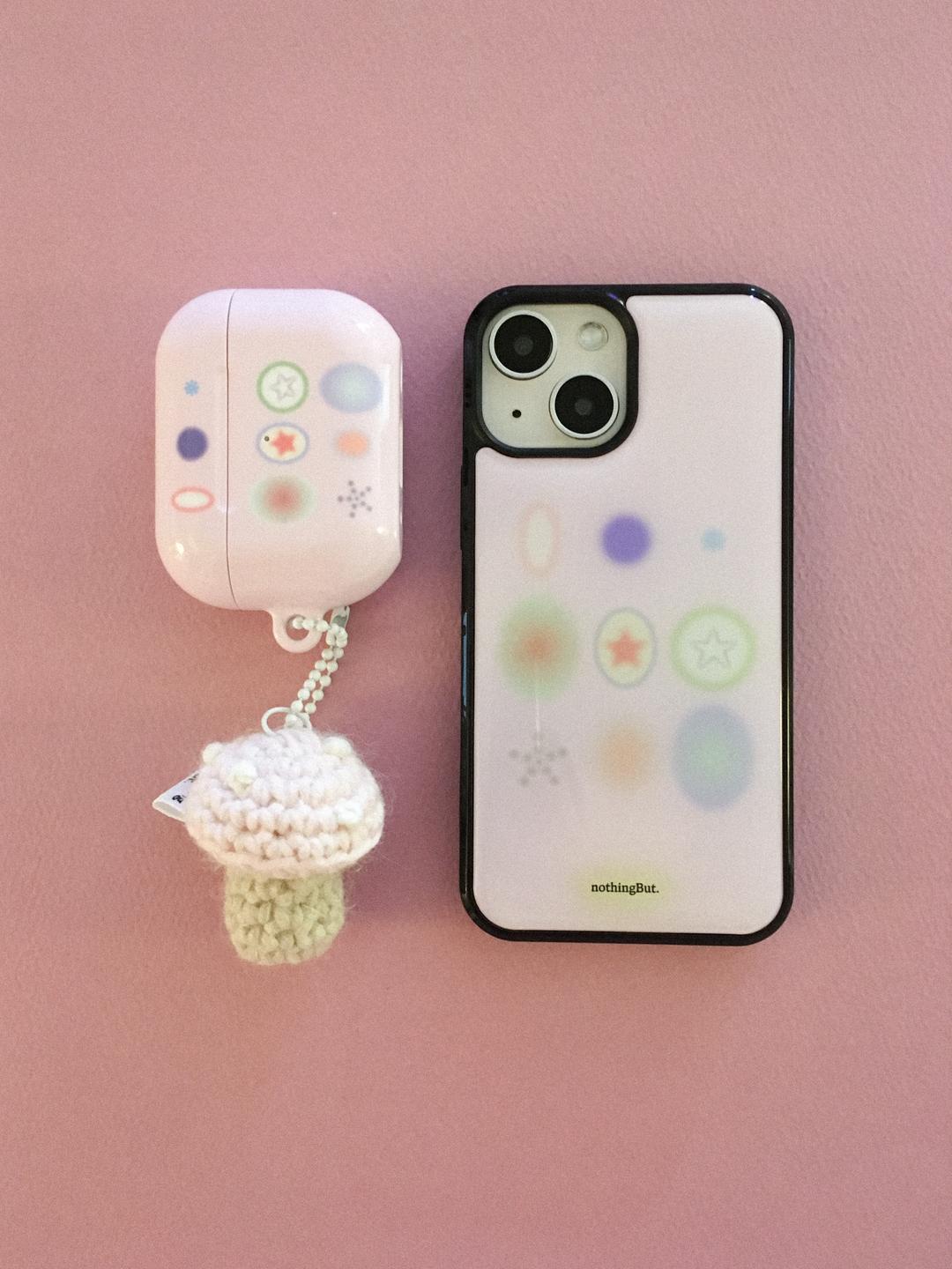 나띵벗 colorful star pattern (pink) - 에폭시/글라스 폰케이스