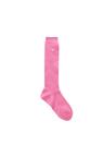 SMALL LOGO SILKET HALF SOCKS IN PINK
