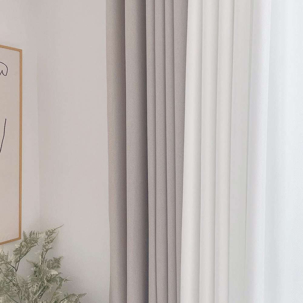 매직 암막 방한 호텔 커튼 베이지 방풍 겨울 거실 커튼