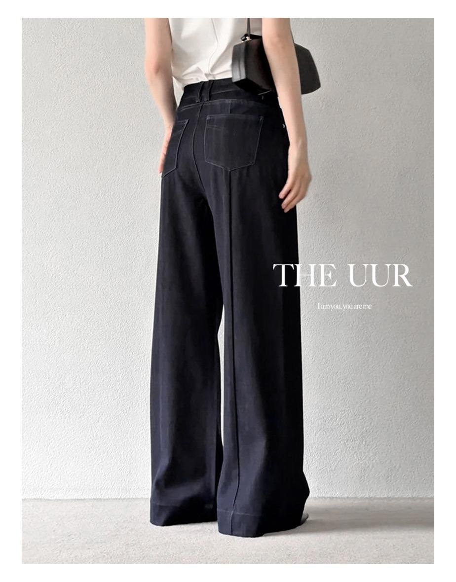 [3월말 순차출고] [long/short] uur non-fade denim slacks [deep-blue]