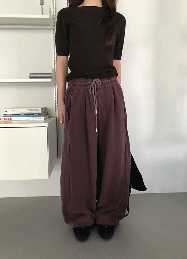유이니 Milo sweat wide pants (5color)