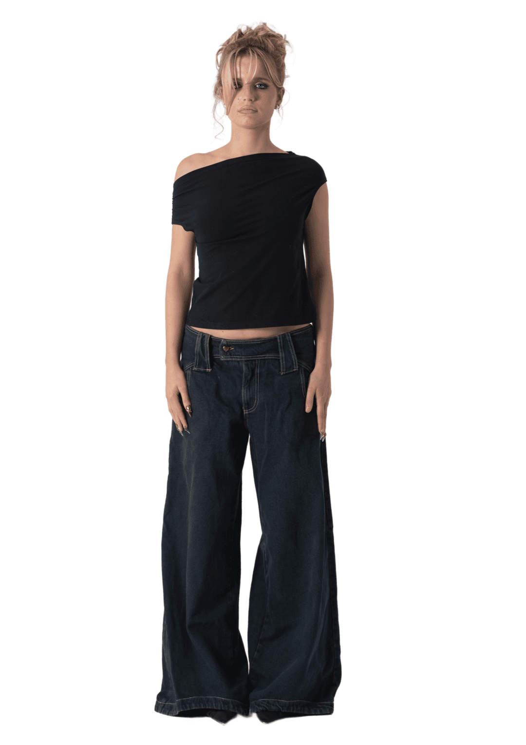 SARA TOP - BLACK - XS