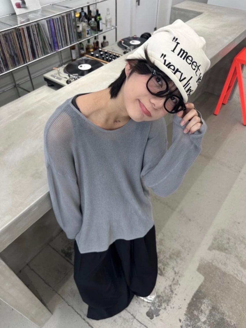 受注制【LUV CODE】see-through knit (3color)