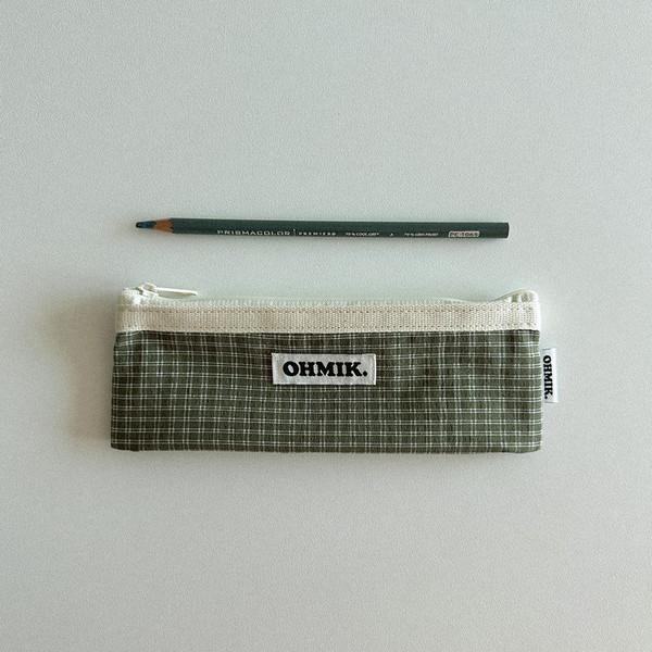 [000] Pencil Pouch - Green Check