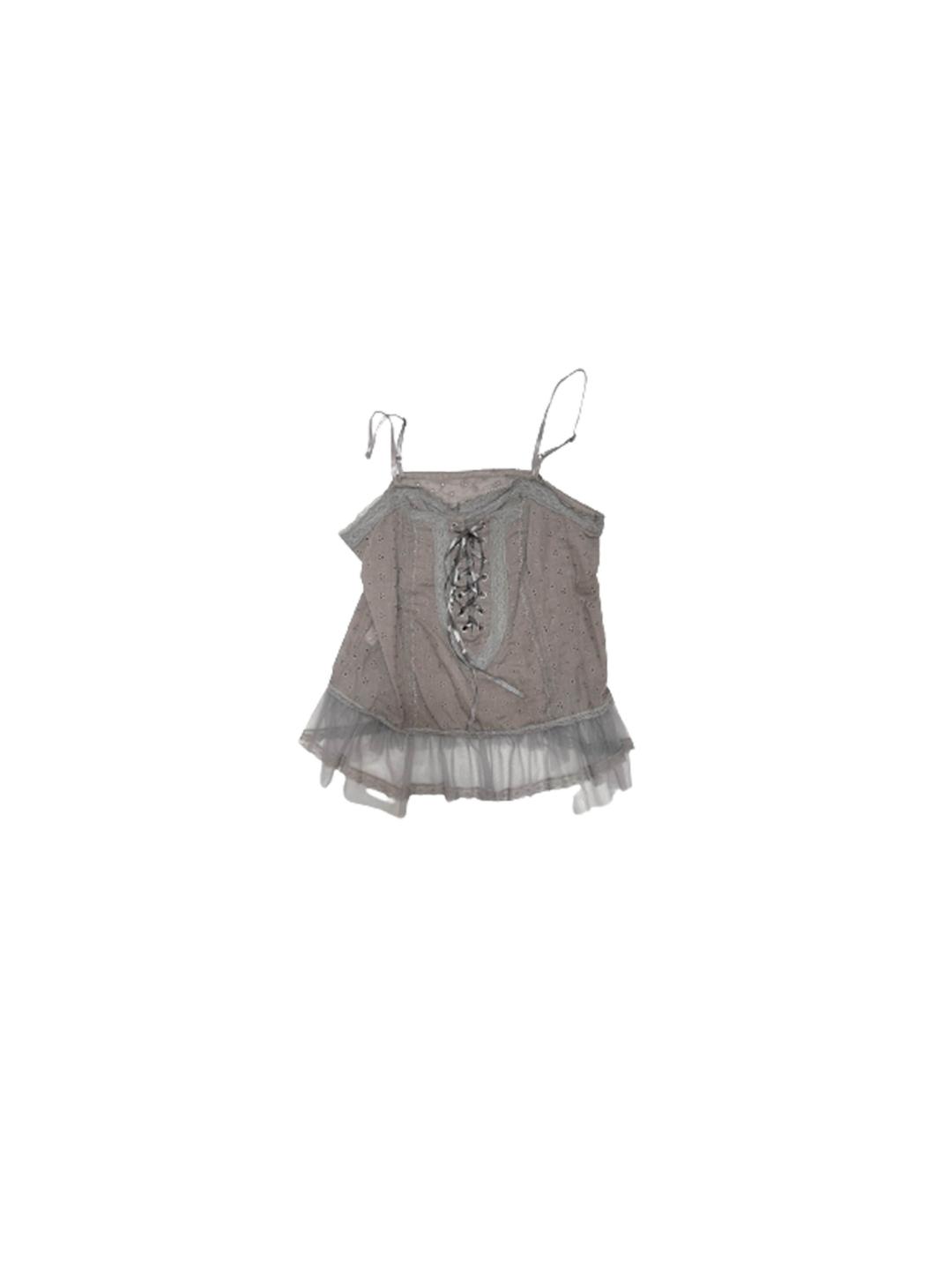 Cotton lace bustier