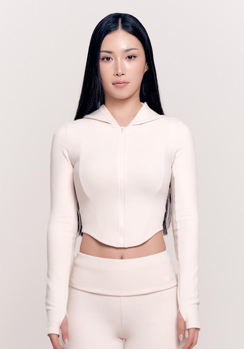 커브핏 기모 후드 집업