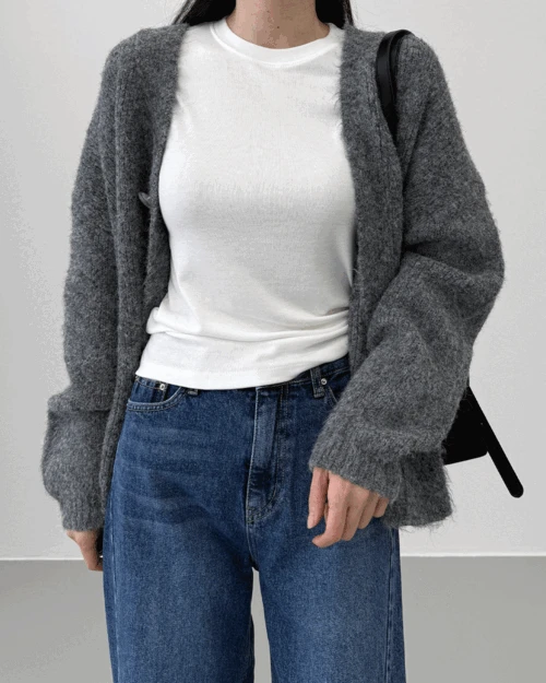 보카 브러쉬 가디건