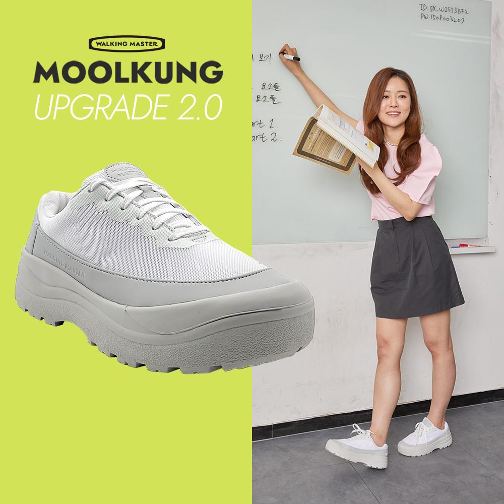 물컹 발편한 키높이 굽높은 운동화 어글리슈즈 실버 스탠딩화