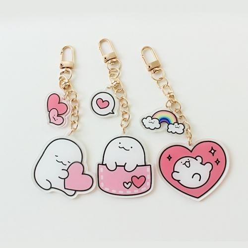 익명이 하트 아크릴키링