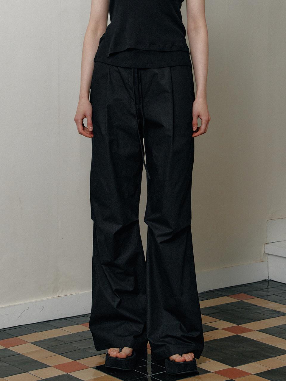 cotton parachute pants (black)