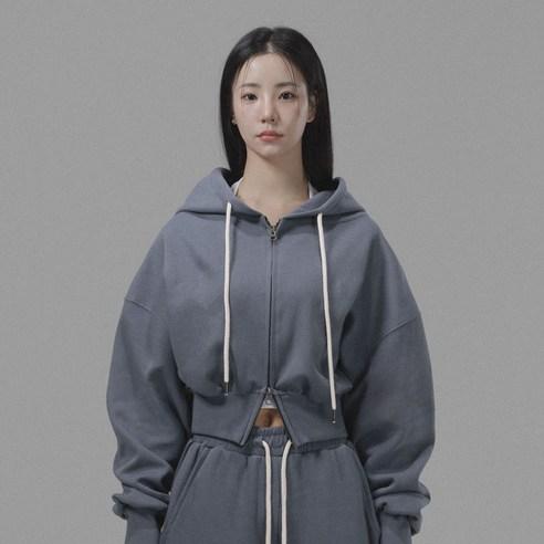 팬쇼 여성용 데일리 크롭 투웨이 무지 후드 집업 오버핏 스웻 - 후드집업/집업류 | 쿠팡