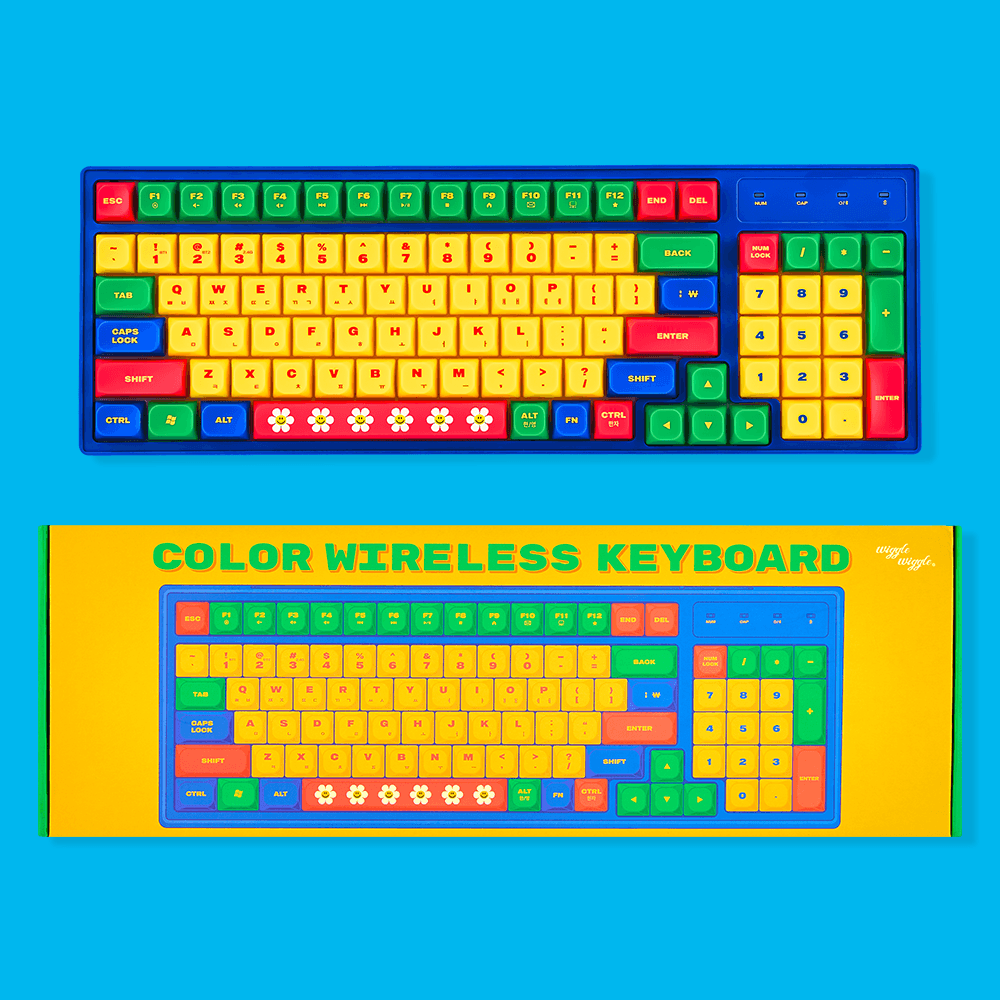 컬러 무선 키보드 - Blue