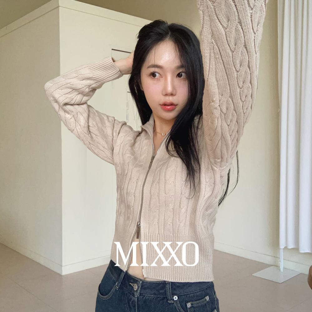 [빛날영PICK][단독]케이블 집업 니트 가디건 MIWCKDT15T