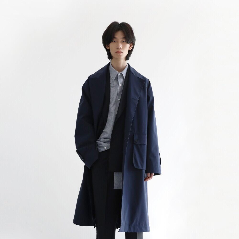 OVS-SEINE RAIN COAT (Navy)