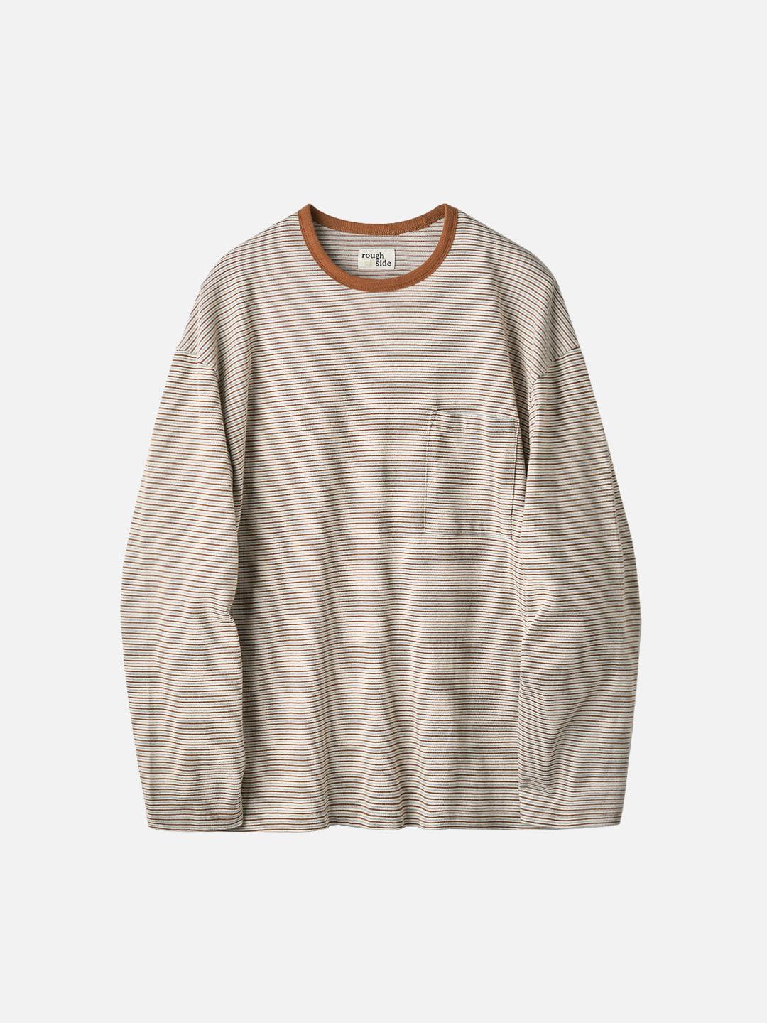 Pin Stripe Long Sleeve Camel